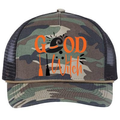 Good Witch Funny Halloween Costume Gift Retro Rope Trucker Hat Cap