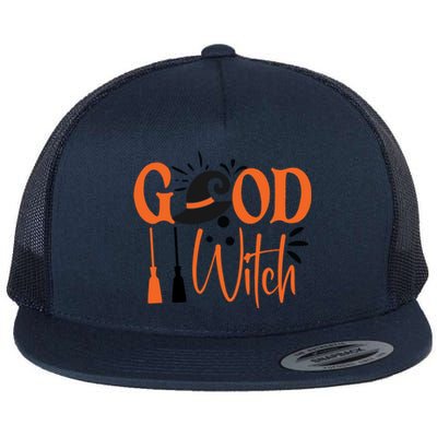 Good Witch Funny Halloween Costume Gift Flat Bill Trucker Hat