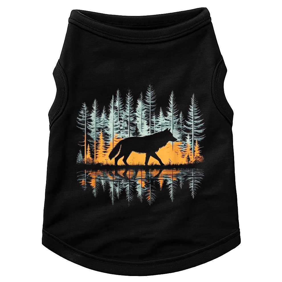 Graphic Wolf Forest Nature Wildlife Outdoor Doggie Tank