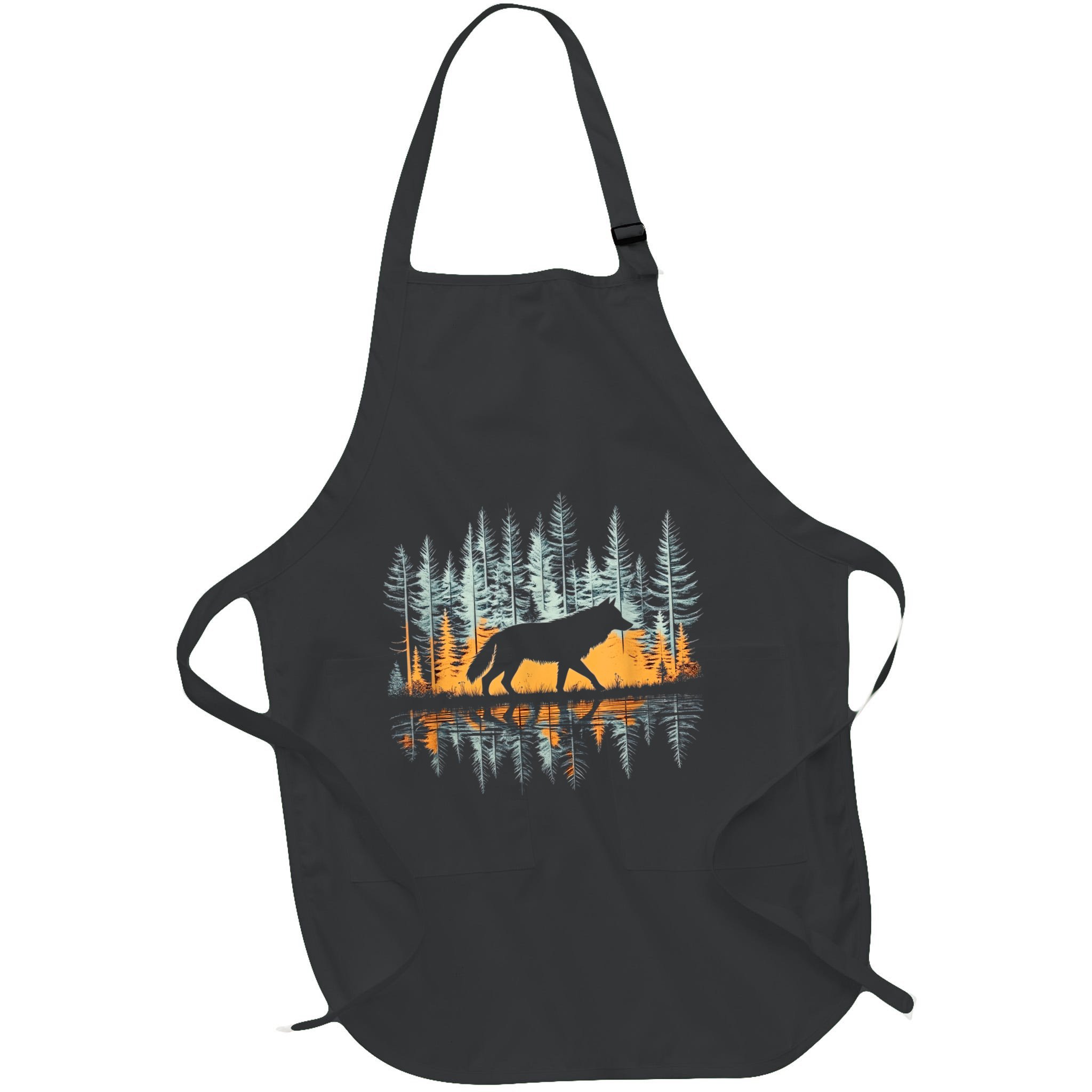 Graphic Wolf Forest Nature Wildlife Outdoor Apron