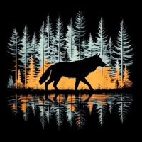 Graphic Wolf Forest Nature Wildlife Outdoor Impact Tech Backpack