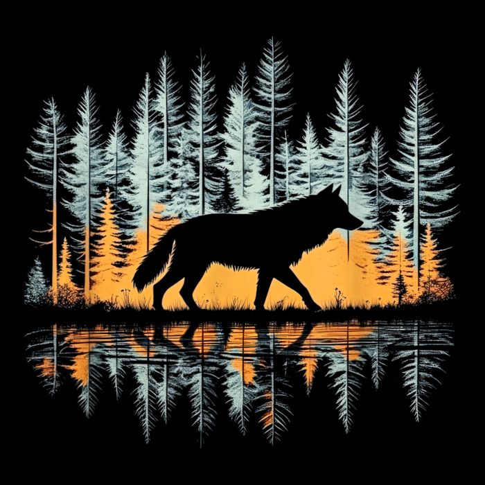 Graphic Wolf Forest Nature Wildlife Outdoor Impact Tech Backpack