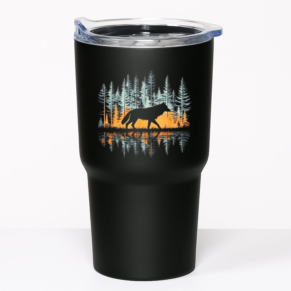 Graphic Wolf Forest Nature Wildlife Outdoor Tumbler
