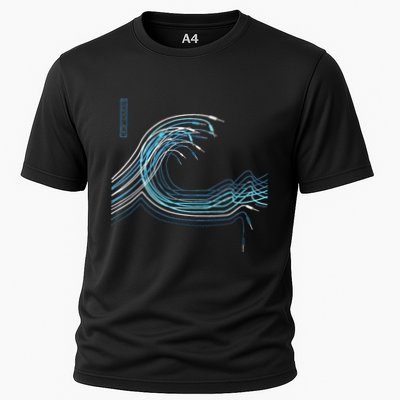 Great Wave For Electronic Musician And Synthesizer Player Cooling Performance Crew T-Shirt