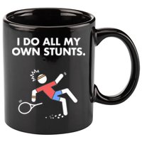 Get Well Funny Tennis Accident I Do My Own Stunts Gift 11oz C Handle Ceramic Mug