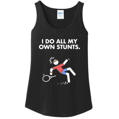 Get Well Funny Tennis Accident I Do My Own Stunts Gift Ladies Essential Tank