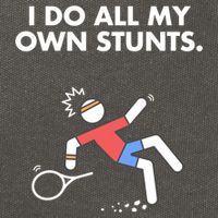 Get Well Funny Tennis Accident I Do My Own Stunts Gift Cotton Canvas Backpack