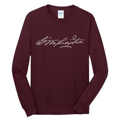 George Washington Facsimile Signature Tall Long Sleeve T-Shirt