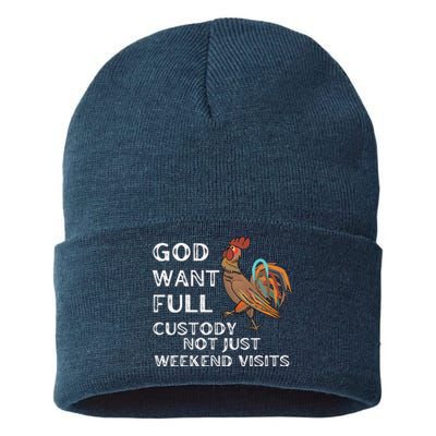 God Want Full Custody Not Just Weekend Visits Sustainable Knit Beanie