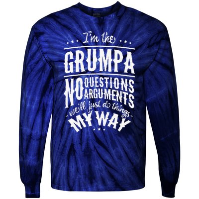 Grumpa Way Funny Grandpa Fathers Day Tie-Dye Long Sleeve Shirt