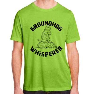 Groundhog Whisperer Funny Woodchuck Groundhog Day Adult ChromaSoft Performance T-Shirt