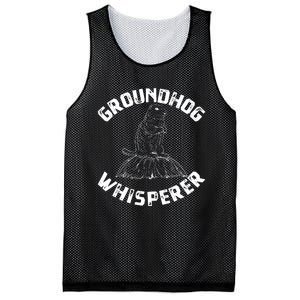 Groundhog Whisperer Funny Woodchuck Groundhog Day Mesh Reversible Basketball Jersey Tank