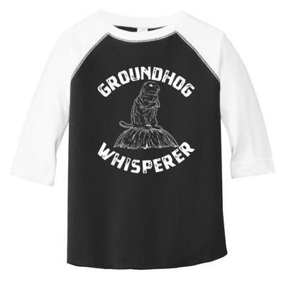 Groundhog Whisperer Funny Woodchuck Groundhog Day Toddler Fine Jersey T-Shirt