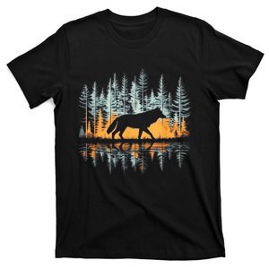 Graphic Wolf Forest Nature Wildlife Outdoor T-Shirt