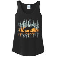 Graphic Wolf Forest Nature Wildlife Outdoor Ladies Essential Tank