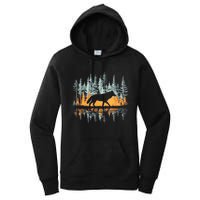 Graphic Wolf Forest Nature Wildlife Outdoor Women's Pullover Hoodie