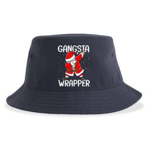 Gangsta Wrapper Funny Dabbing Santa Christmas Sustainable Bucket Hat