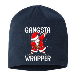 Gangsta Wrapper Funny Dabbing Santa Christmas Sustainable Beanie