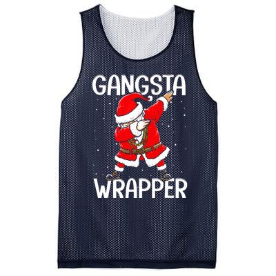 Gangsta Wrapper Funny Dabbing Santa Christmas Mesh Reversible Basketball Jersey Tank