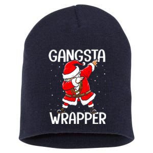 Gangsta Wrapper Funny Dabbing Santa Christmas Short Acrylic Beanie