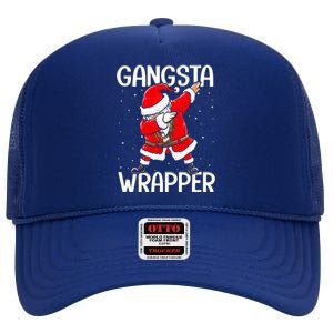 Gangsta Wrapper Funny Dabbing Santa Christmas High Crown Mesh Back Trucker Hat