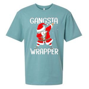 Gangsta Wrapper Funny Dabbing Santa Christmas Sueded Cloud Jersey T-Shirt