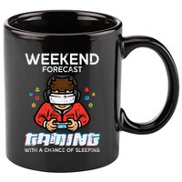 Gamer Weekend Forecast Gaming Sleeping 11oz C Handle Ceramic Mug