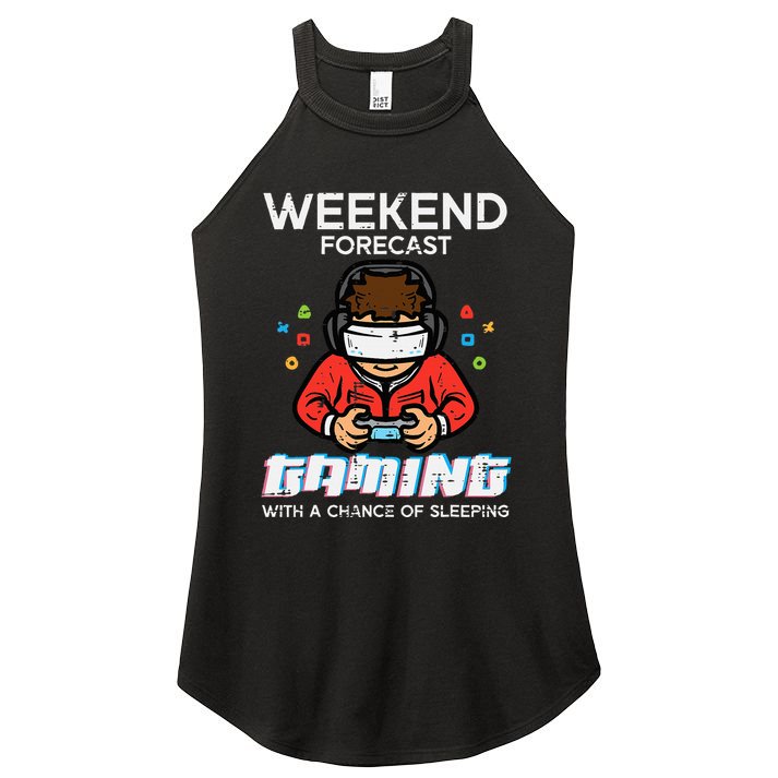 Gamer Weekend Forecast Gaming Sleeping Women's Perfect Tri Rocker Tank
