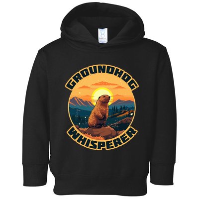 Groundhog Whisperer Funny Groundhog Day Woodchuck Lover Toddler Hoodie