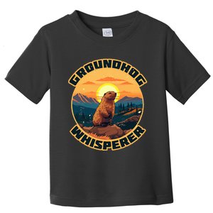 Groundhog Whisperer Funny Groundhog Day Woodchuck Lover Toddler T-Shirt