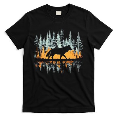 Graphic Wolf Forest Nature Wildlife Outdoor T-Shirt