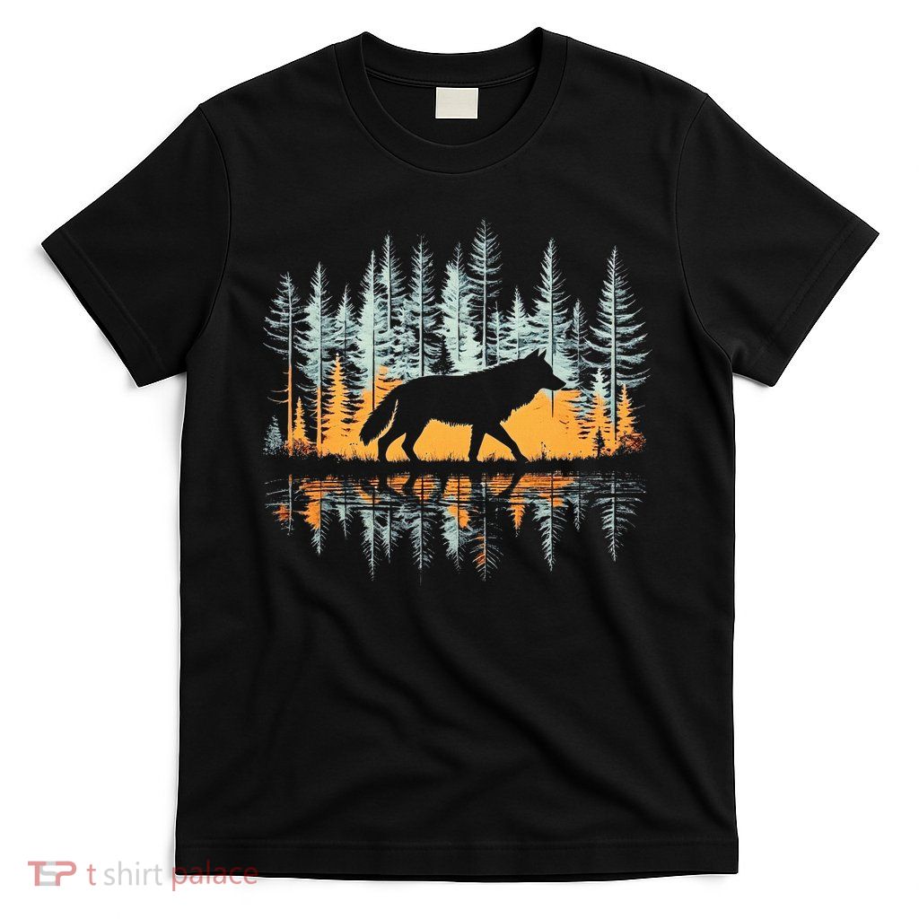 Graphic Wolf Forest Nature Wildlife Outdoor T-Shirt