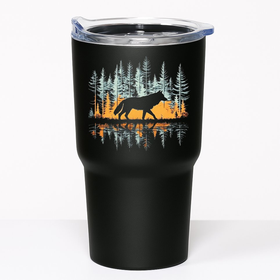 Graphic Wolf Forest Nature Wildlife Outdoor Tumbler