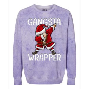 Gangsta Wrapper Funny Dabbing Santa Christmas Shirt Men Kids Sweatshirt Colorblast Crewneck Sweatshirt