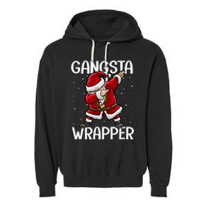 Gangsta Wrapper Funny Dabbing Santa Christmas Shirt Men Kids Sweatshirt Garment-Dyed Fleece Hoodie