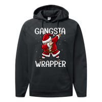 Gangsta Wrapper Funny Dabbing Santa Christmas Shirt Men Kids Sweatshirt Performance Fleece Hoodie