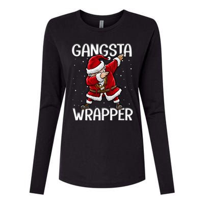 Gangsta Wrapper Funny Dabbing Santa Christmas Shirt Men Kids Sweatshirt Womens Cotton Relaxed Long Sleeve T-Shirt