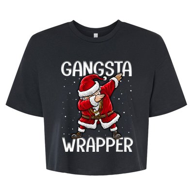 Gangsta Wrapper Funny Dabbing Santa Christmas Shirt Men Kids Sweatshirt Bella+Canvas Jersey Crop Tee