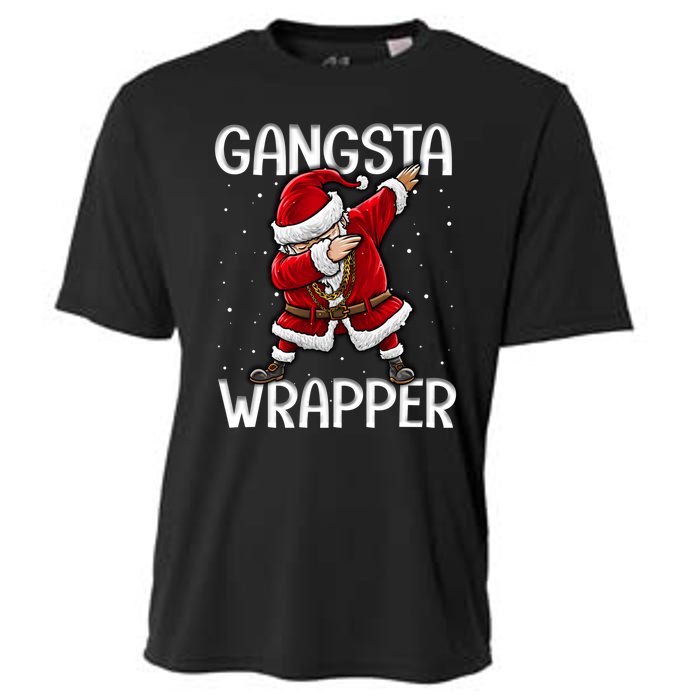 Gangsta Wrapper Funny Dabbing Santa Christmas Shirt Men Kids Sweatshirt Cooling Performance Crew T-Shirt