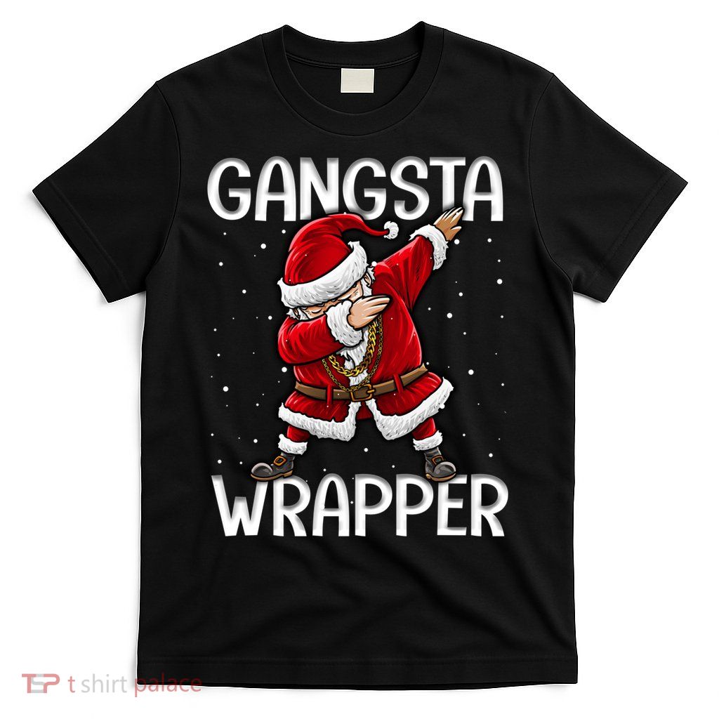 Gangsta Wrapper Funny Dabbing Santa Christmas Shirt Men Kids Sweatshirt T-Shirt