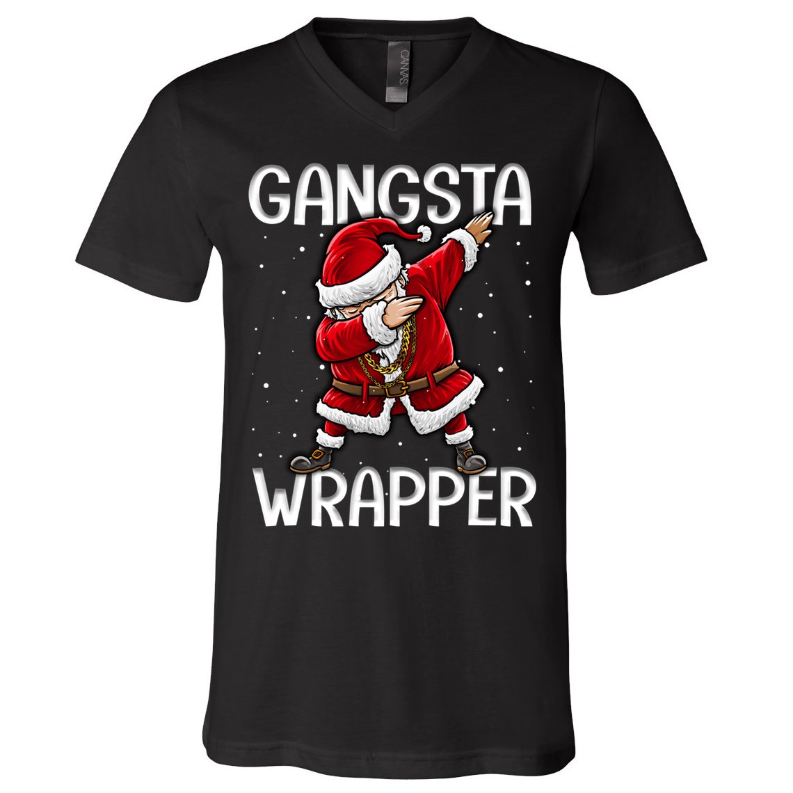 Gangsta Wrapper Funny Dabbing Santa Christmas Shirt Men Kids Sweatshirt V-Neck T-Shirt