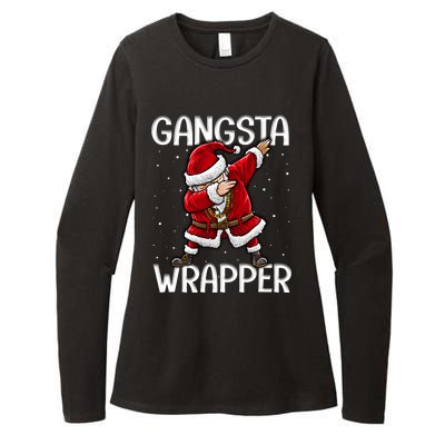 Gangsta Wrapper Funny Dabbing Santa Christmas Shirt Men Kids Sweatshirt Womens CVC Long Sleeve Shirt