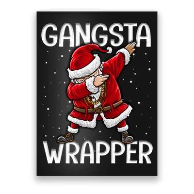 Gangsta Wrapper Funny Dabbing Santa Christmas Shirt Men Kids Sweatshirt Poster