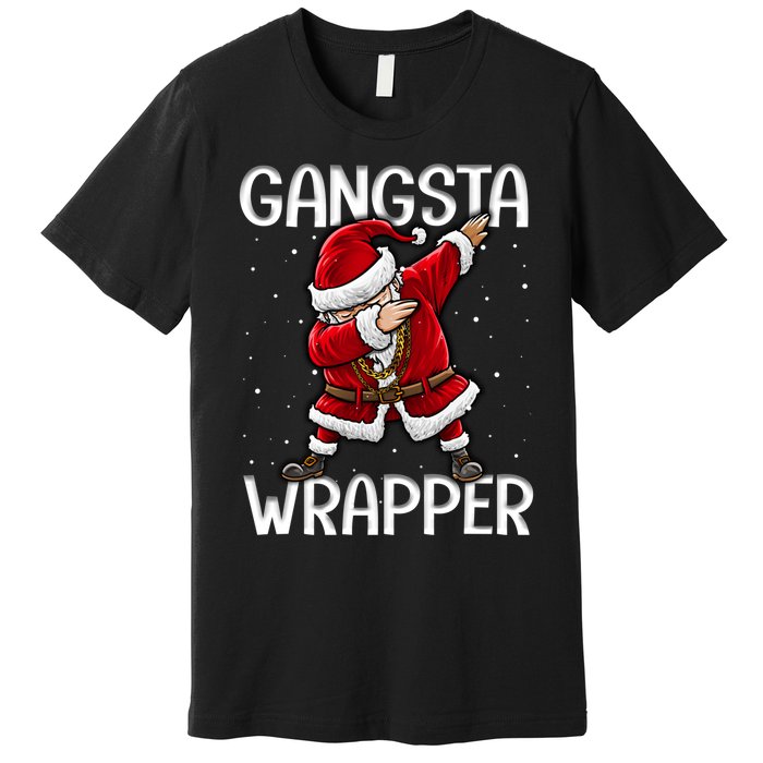 Gangsta Wrapper Funny Dabbing Santa Christmas Shirt Men Kids Sweatshirt Premium T-Shirt