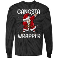 Gangsta Wrapper Funny Dabbing Santa Christmas Shirt Men Kids Sweatshirt Tie-Dye Long Sleeve Shirt