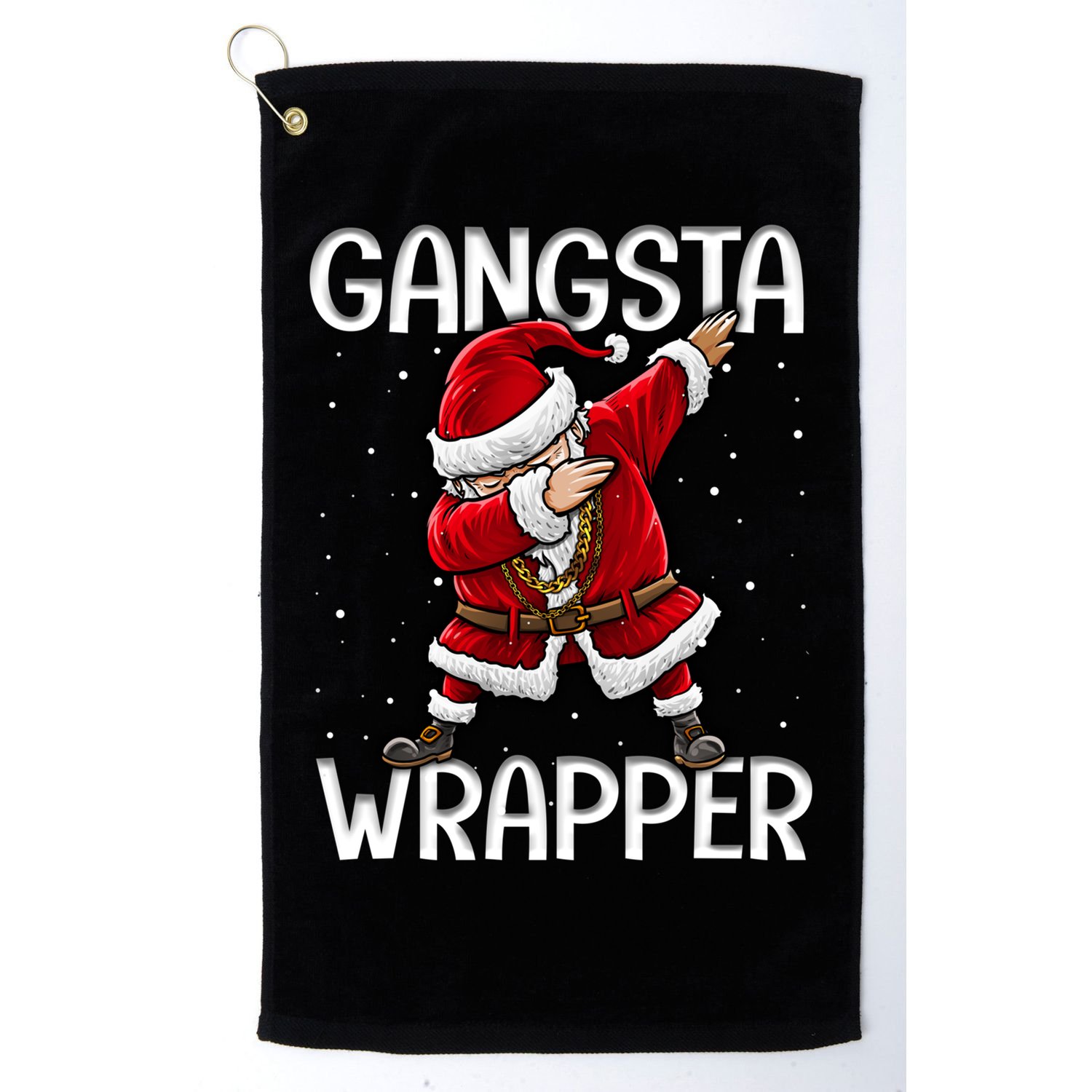 Gangsta Wrapper Funny Dabbing Santa Christmas Shirt Men Kids Sweatshirt Golf Towel