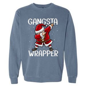 Gangsta Wrapper Funny Dabbing Santa Christmas Shirt Men Kids Sweatshirt Garment-Dyed Sweatshirt