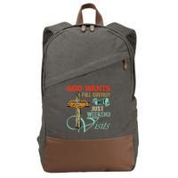 God Wants Full Custody Not Just Weekend Visits Cotton Canvas Backpack