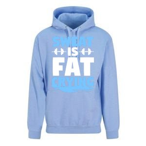 Gym Workout Fitness Exercise Coach Sweat Is Fat Crying Gift Unisex Surf Hoodie