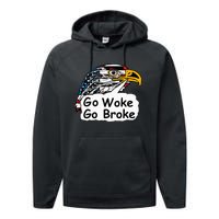 Go Woke Go Broke Performance Fleece Hoodie